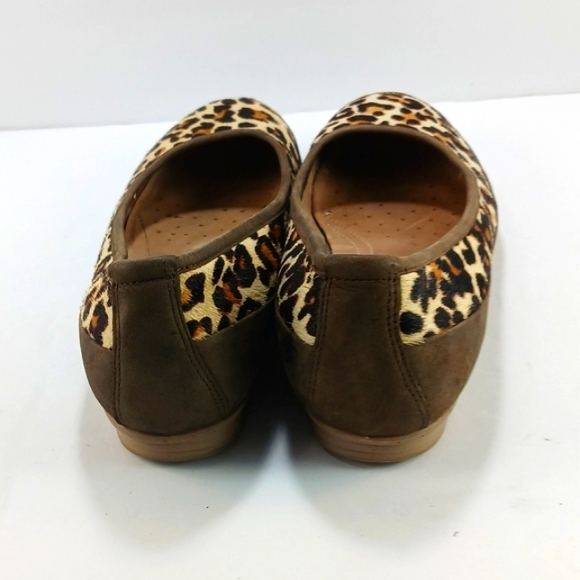ECCO Leopard Print Ballet Flat Calf Hair Leather Insole Womans 5.5 - Picture 9 of 12